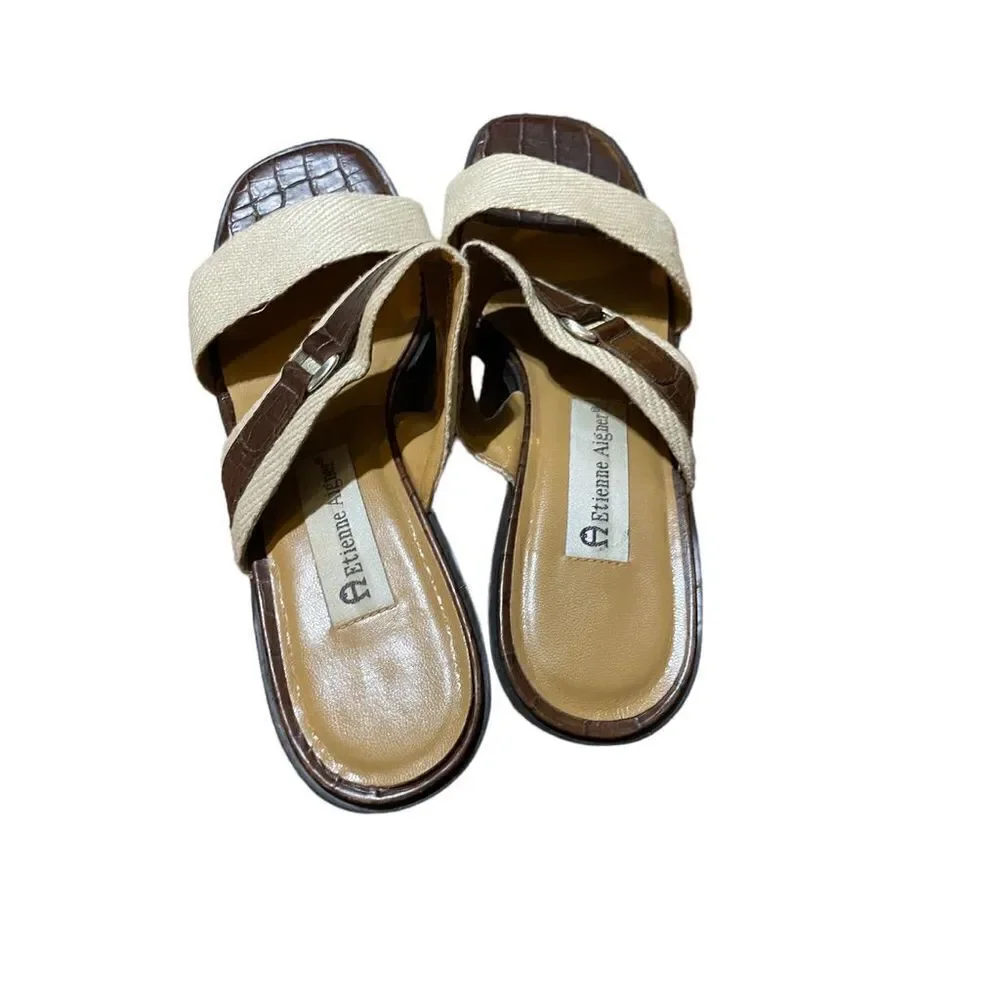 Etienne Aigner Hyannis slip on block heel sandals‎